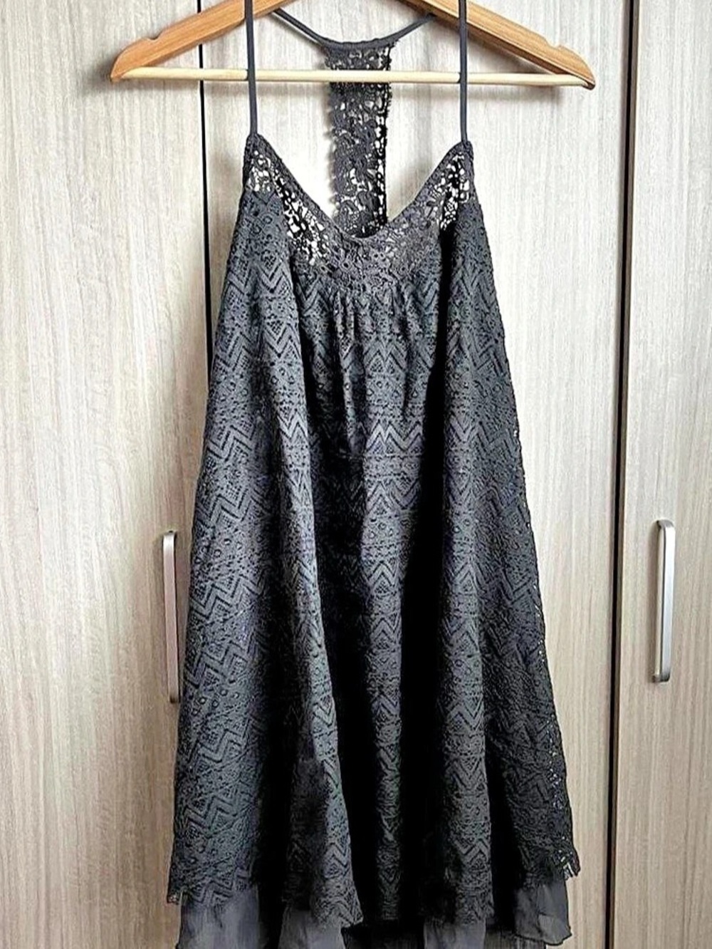 Abercrombie and fitch  Slip Dress Black Lace Camisole Size Medium NWT